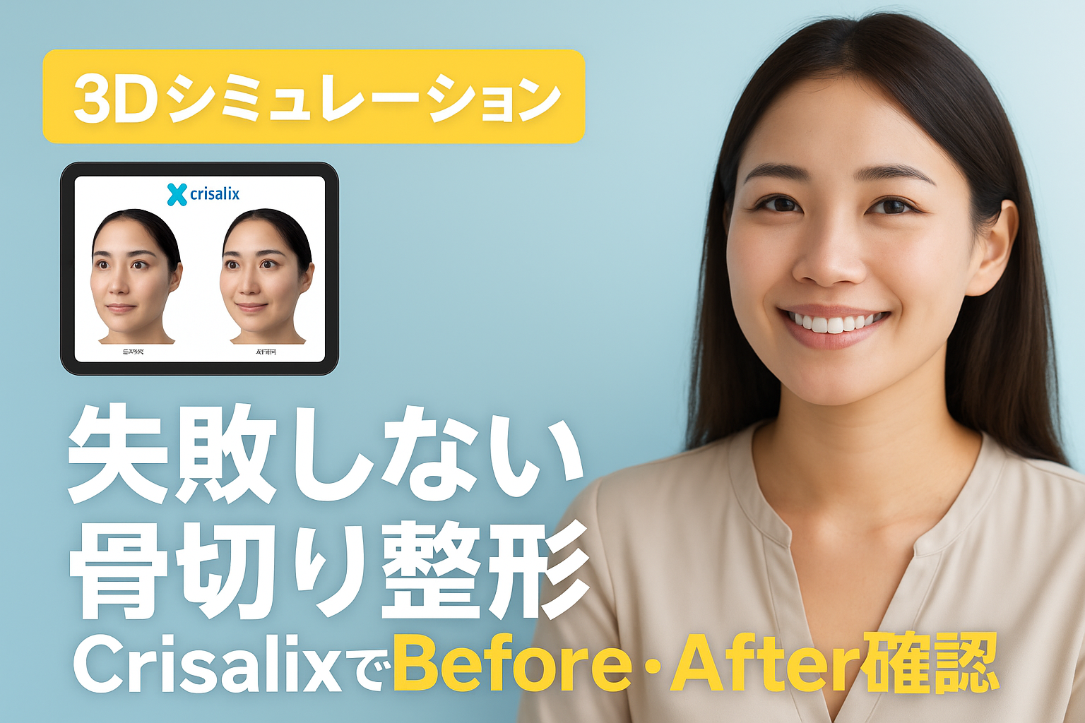 失敗しない骨切り・輪郭整形！術前に3DシミュレーションCrisalixで安心カウンセリング