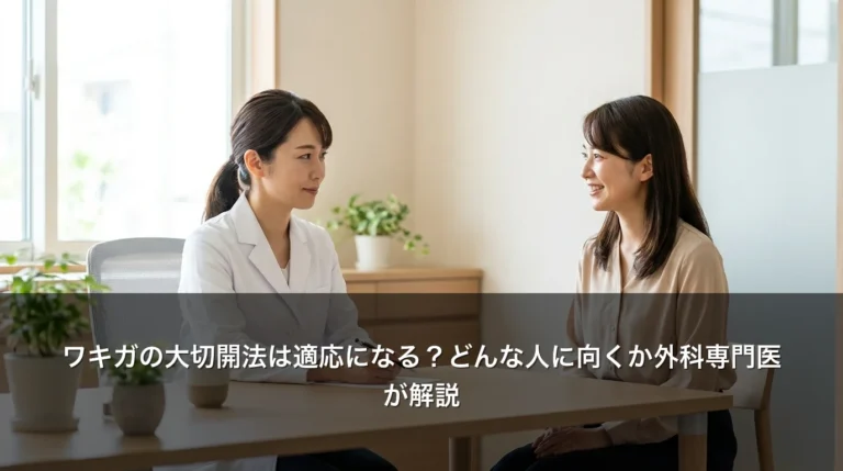 ワキガの大切開法は適応になる？どんな人に向くか外科専門医が解説