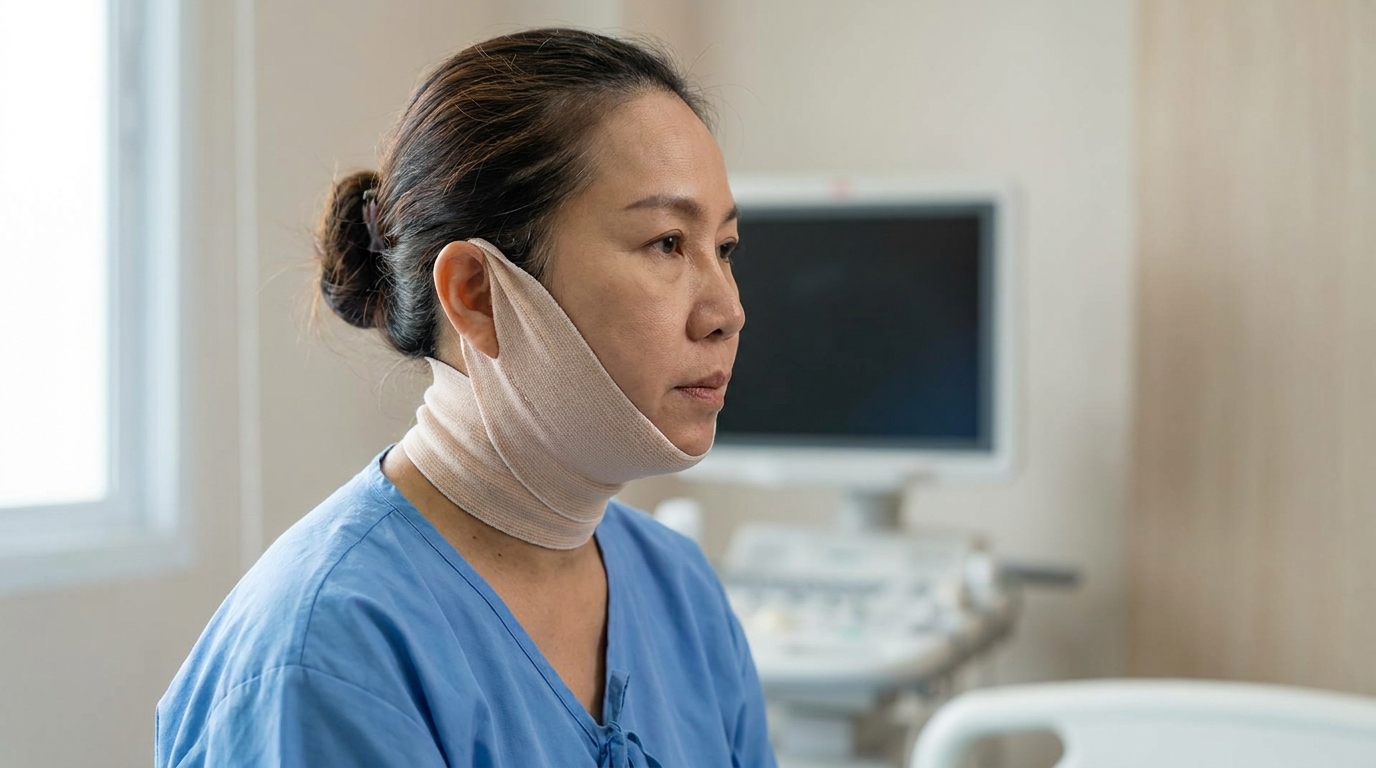 術後の腫れが引いていく経過をイメージした女性の横顔のクローズアップ｜リノクリニック東銀座