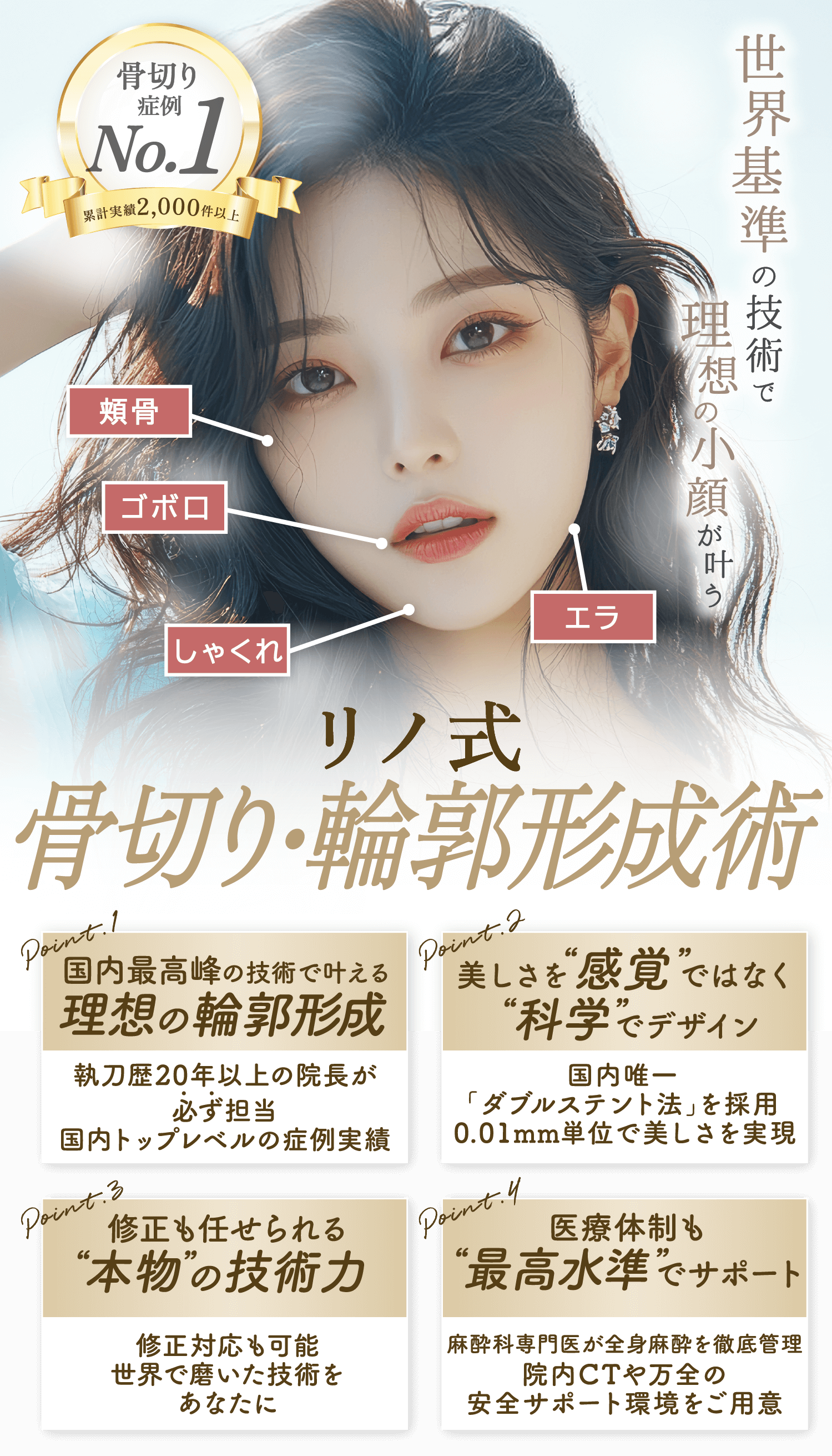 リノ式骨切り・輪郭形成術
