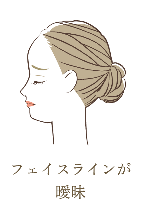フェイスラインが曖昧